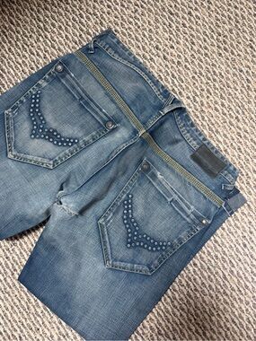 Pepe Jeans Blue Studded Back Pocket Denim Shorts